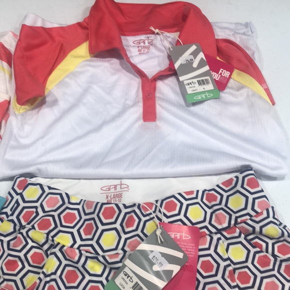 PGA Store NWT 3 tops & 1 skirt Garb Girls Golf set 11-12 - Picture 4 of 7